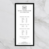 DOOS LOGO met UW INITIAAL/MONOGRAM Zwart/Wit Reclamekaart