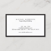 DOOS LOGO met UW INITIAAL/MONOGRAM Zwart/Wit Visitekaartje (Achterkant)