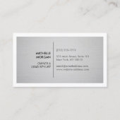 DOOS LOGO met UW INITIAAL op LICHTGRIJS LINNEN Visitekaartje (Achterkant)