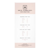 Doos Logo Monogram in lichtroze en zwart Reclamekaart (Voorkant)