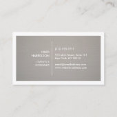 DOOS LOGO W UW INITIAAL/MONOGRAM op GRIJS LINNEN 2 Visitekaartje (Achterkant)