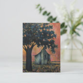 Doos met akoestische gitaar briefkaart (Staand voorkant)