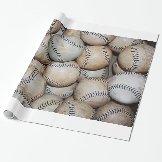 Doos met basisballen cadeaupapier (Uitgerold)