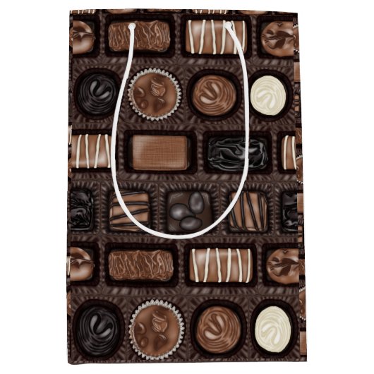 Doos met chocolade Gift Bag Medium Cadeauzakje (Voorkant)