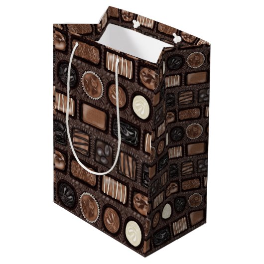 Doos met chocolade Gift Bag Medium Cadeauzakje (Achterkant Gekanteld)