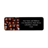 Doos met chocolade, met een Snoep met verklikkerch Etiket (Voorkant)