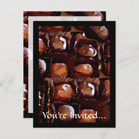 Doos met chocolade, met een Snoep met verklikkerch Kaart (Voorkant / Achterkant)