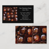 Doos met chocolade, met een Snoep met verklikkerch Visitekaartje (Voorkant / Achterkant)