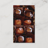 Doos met chocolade, met een Snoep met verklikkerch Visitekaartje (Achterkant)