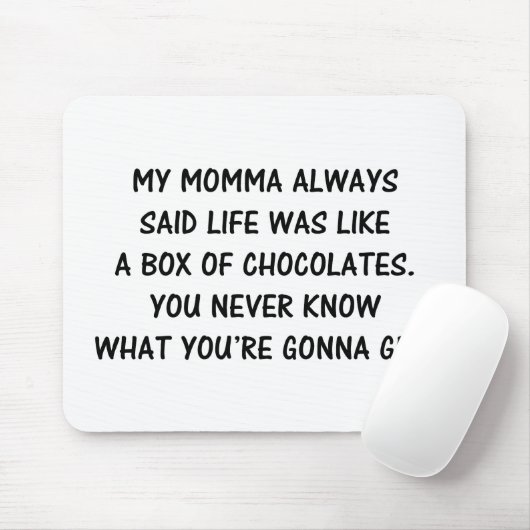 Doos met chocolade muismat (Met muis)