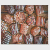Doos met chocolade-Snoepjes Cadeaupapier (Vlak)