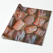 Doos met chocolade-Snoepjes Cadeaupapier (Uitgerold)