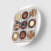 Doos met chocolade-snoepjes ronde klok (Hoek)