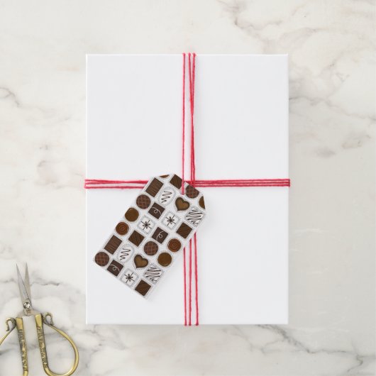 Doos met chocolade Valentijnsdag Cadeaulabel (Met Touw)