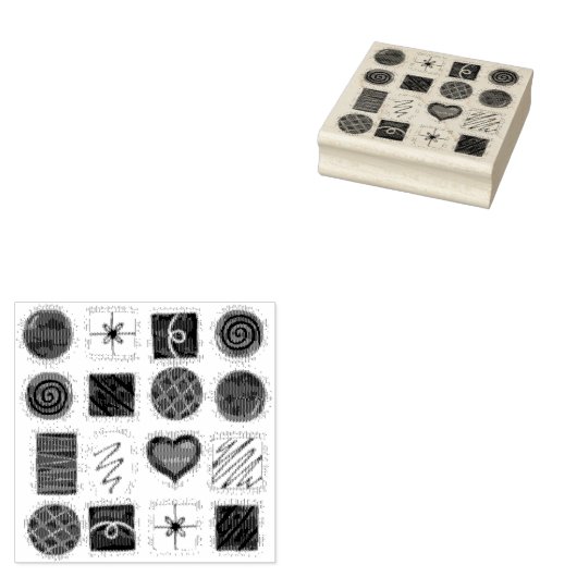 Doos met chocolade-Valentijnsdag Chocolatier Rubberstempel (Gestempeld)