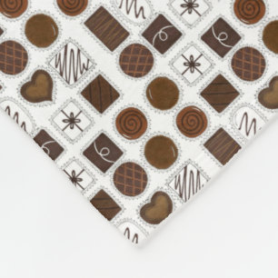 Doos met chocolade Valentijnsdag Snoep Chocolade Fleece Deken