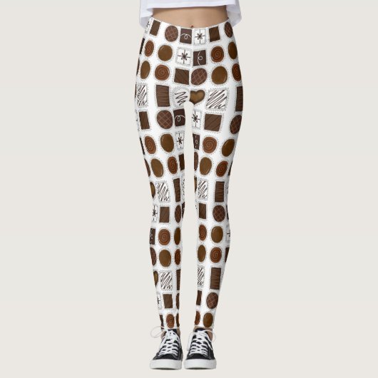 Doos met chocolade Valentijnsdag Snoep Leggings (Voorkant)