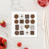 Doos met chocolade Valentijnsdag Valentijn Napkin Servet (Insitu)