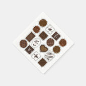 Doos met chocolade Valentijnsdag Valentijn Napkin Servet (Hoek)
