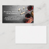 Doos met druiven | Wijnglazen en kurken Visitekaartje (Voorkant / Achterkant)