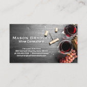 Doos met druiven | Wijnglazen en kurken Visitekaartje (Voorkant)