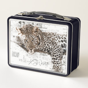 Doos met dubbelzijdige leopard