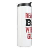 Doos met echte Mannen Doos zonder handschoenen Thermosbeker (Gedraaid links)