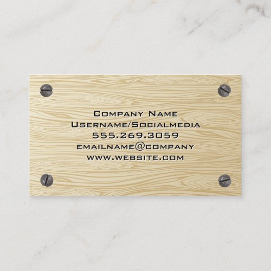 Doos met gereedschap Startreparatie | Hout- en met Visitekaartje (Achterkant)