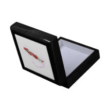 Doos met juwelen van hout: Pianovioline roos