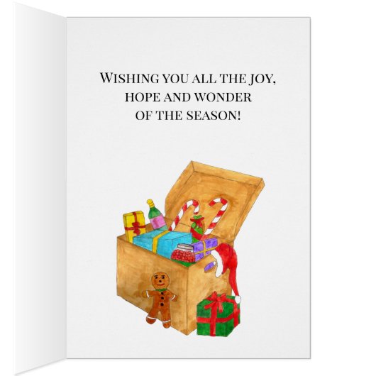 Doos met kerstcadeaus  (Binnen (Rechts))