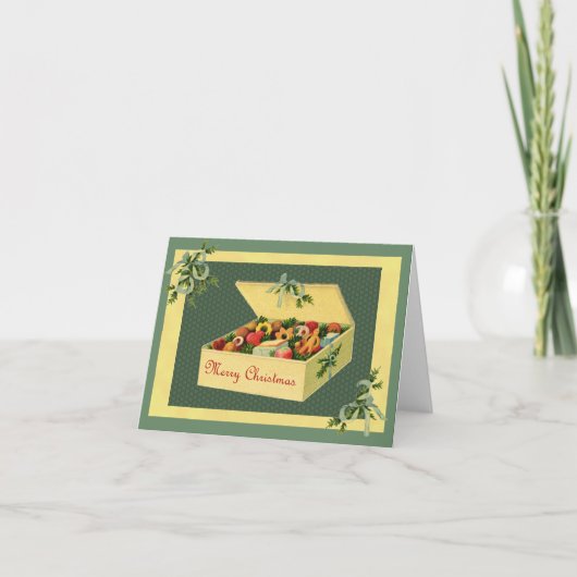  doos met kerstkoekjes Notecard Feestdagen Kaart (Voorkant)