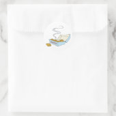 doos met kipnuggets ronde sticker (Tas)