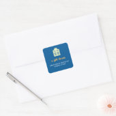 Doos met label blauw label met boeg-verfijnd cadea (Envelop)