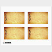 DOOS MET Leder- EN rubyprofiel Rechthoekige Sticker (Vel)