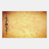 DOOS MET Leder- EN rubyprofiel Rechthoekige Sticker (Voorkant)