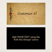 DOOS MET Leder- EN rubyprofiel Visitekaartje (Voorkant /achterkant)