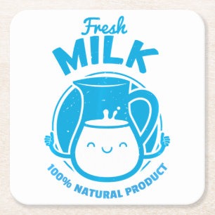 Doos met melk Jug Match Cookie Halloween Costume Kartonnen Onderzetters