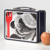 Doos met pannenkoeken en vorkdoos (In situ)