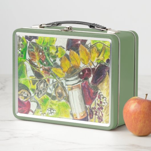 Doos met pillen en bladeren (In situ)