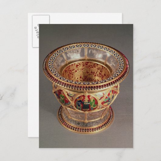 Doos met plique-a-jour en cloisonne briefkaart (Voorkant / Achterkant)