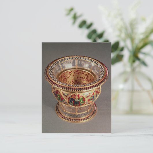 Doos met plique-a-jour en cloisonne briefkaart (Staand voorkant)