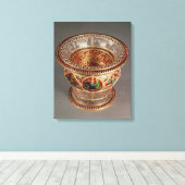 Doos met plique-a-jour en cloisonne canvas afdruk (Insitu (Houten vloer))