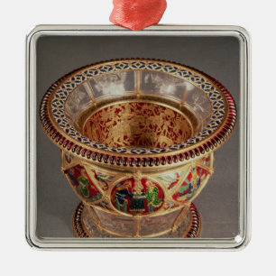 Doos met plique-a-jour en cloisonne metalen ornament