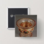 Doos met plique-a-jour en cloisonne vierkante button 5,1 cm (Voorkant /achterkant)