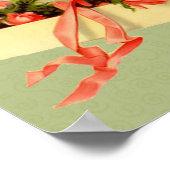 Doos met roze Roses Bouquet Art Poster (Hoek)