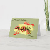 Doos met Rozen gepersonaliseerde verjaardag Kaart (Voorkant)