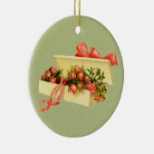 Doos met Rozen  kunstversiering Keramisch Ornament (Rechts)