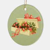 Doos met Rozen  kunstversiering Keramisch Ornament (Links)