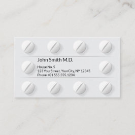 Doos met schone tabletten Professioneel medisch Afsprakenkaartje