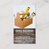 Doos met snijpad | Hout en rugzak Visitekaartje (Voorkant)